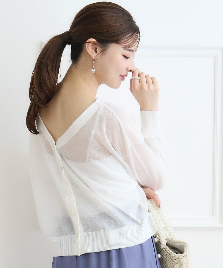 クチュールブローチ(Couture Brooch)の新色＆追加入荷【冷房対策・日焼け対策にも◎】LEVITA／ダブルパール調釦ドロップカーディガン90