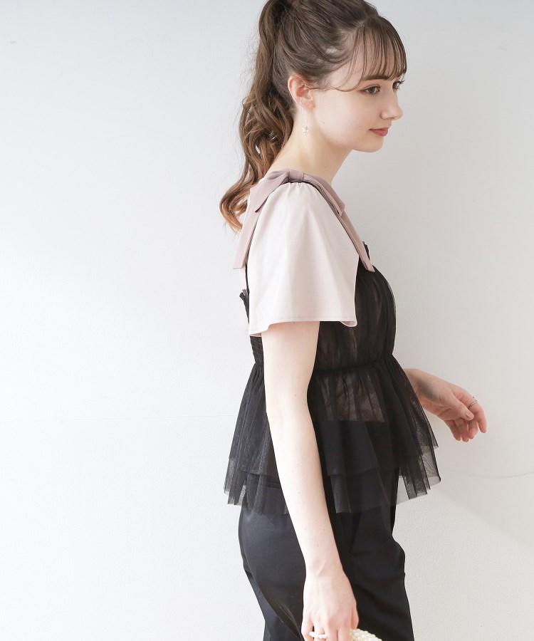 クチュールブローチ(Couture Brooch)の【レイヤードスタイル】チュールギャザーキャミソールビスチェ32