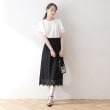 クチュールブローチ(Couture Brooch)の【洗える・二の腕カバー】レース重ねフレアブラウス1