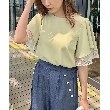 クチュールブローチ(Couture Brooch)の【洗える・二の腕カバー】レース重ねフレアブラウス33