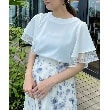 クチュールブローチ(Couture Brooch)の【洗える・二の腕カバー】レース重ねフレアブラウス10