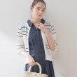 クチュールブローチ(Couture Brooch)の配色透かし編みカーディガン オフホワイト(003)