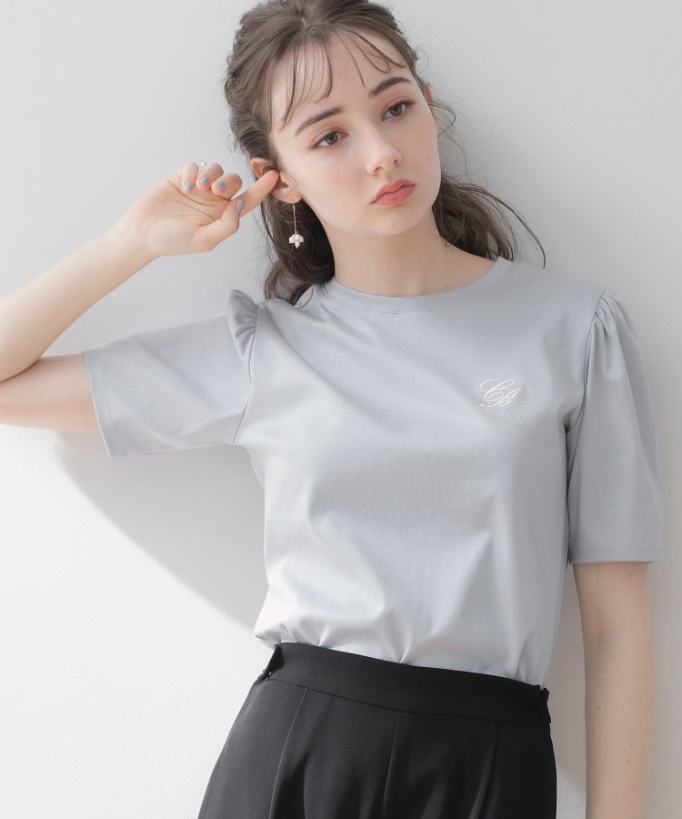 オトナ女性に捧ぐ】CBロゴ刺繍リボンTシャツ(Tシャツ オトナ女性に捧ぐ】CBロゴ刺繍リボンTシャツ(Tシャツ
