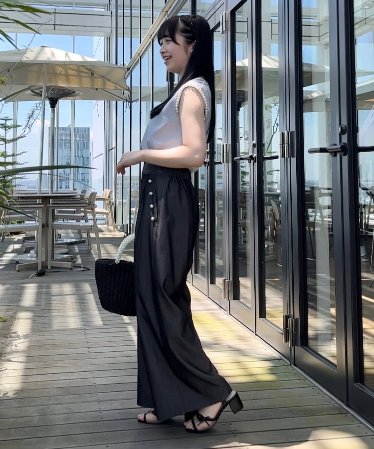 クチュールブローチ(Couture Brooch)の【洗える・接触冷感・UVケア】パール調ノースリーブトップス26