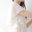 クチュールブローチ(Couture Brooch)の【洗える・二の腕カバー】ピコレースフレア袖テレコ42