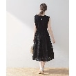 クチュールブローチ(Couture Brooch)の【大人レディの華やかワンピ】カットジャカードドッキングワンピース30