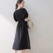 クチュールブローチ(Couture Brooch)の【洗える・二の腕カバー】ウエストシャーリングVネックワンピース16