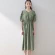 クチュールブローチ(Couture Brooch)の【洗える・二の腕カバー】ウエストシャーリングVネックワンピース39