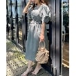 クチュールブローチ(Couture Brooch)の【洗える・二の腕カバー】ウエストシャーリングVネックワンピース34
