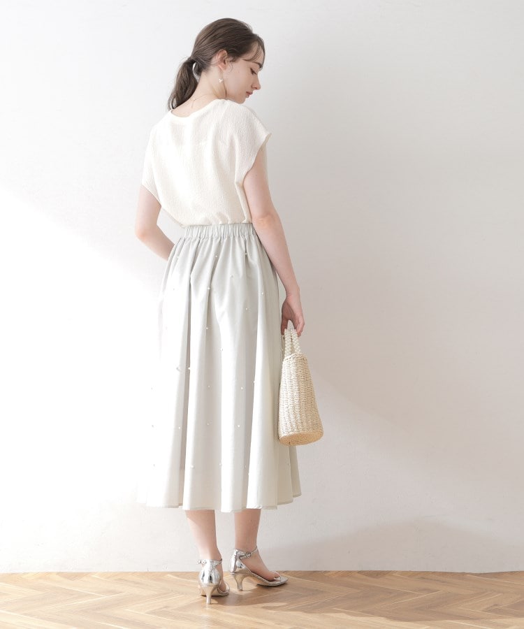 クチュールブローチ(Couture Brooch)のパール調デザインフレアスカート6