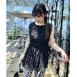 クチュールブローチ(Couture Brooch)の【着映える透け感】チュールサイドリボンチュニック23