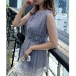 クチュールブローチ(Couture Brooch)の【着映える透け感】チュールサイドリボンチュニック13