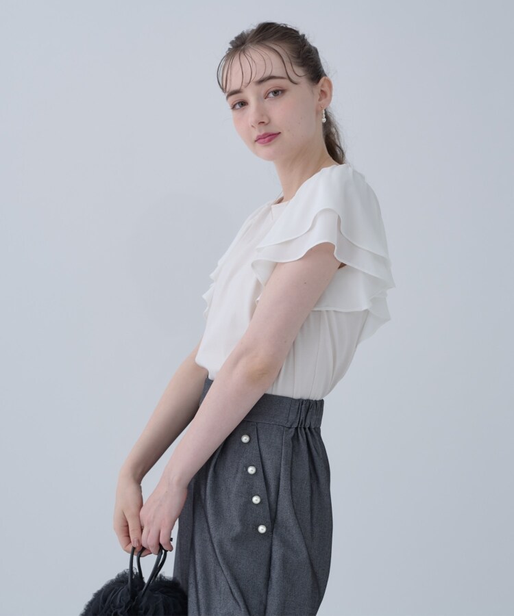 クチュールブローチ(Couture Brooch)の【接触冷感・UV・アンチピリング・二の腕カバー】フレアスリーブカットソー11