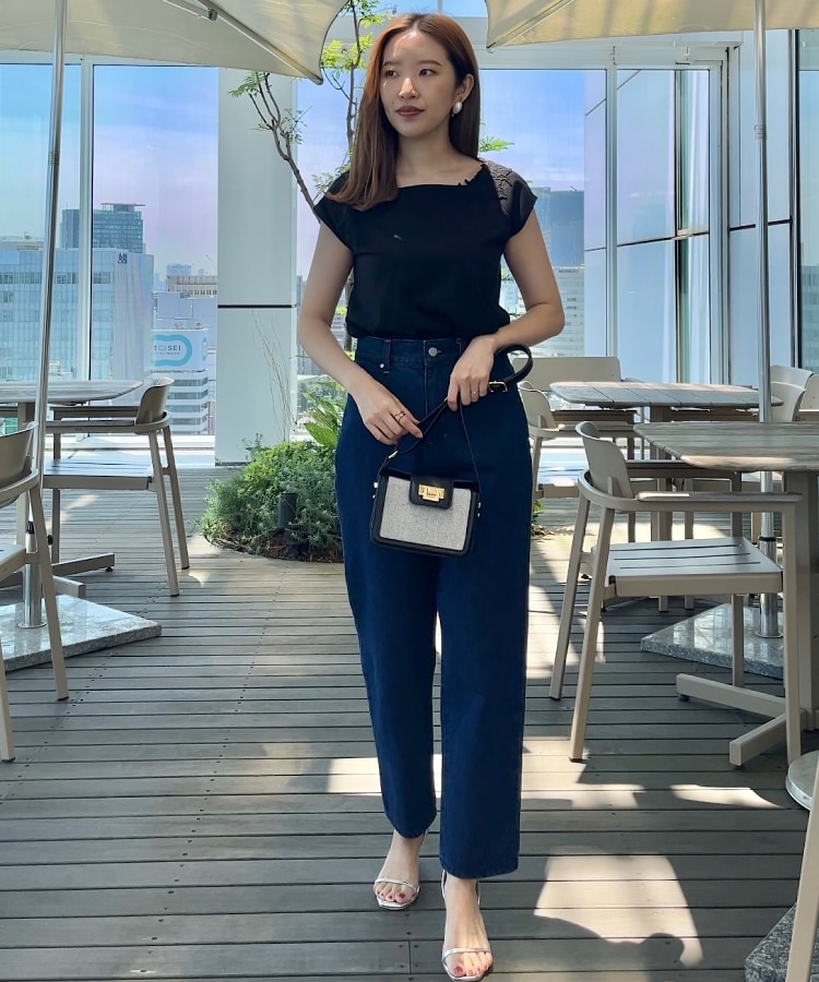 クチュールブローチ(Couture Brooch)の【接触冷感・UV・アンチピリング】フレンチスリーブエンブロカットソー25