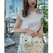 クチュールブローチ(Couture Brooch)の【接触冷感・UV・アンチピリング】フレンチスリーブエンブロカットソー55
