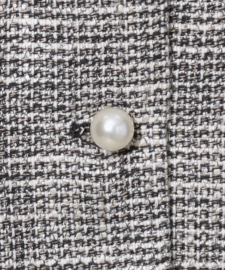 クチュールブローチ(Couture Brooch)の【セレモニーシーン/ON・OFF使える】杢ツイードペプラムジレ25
