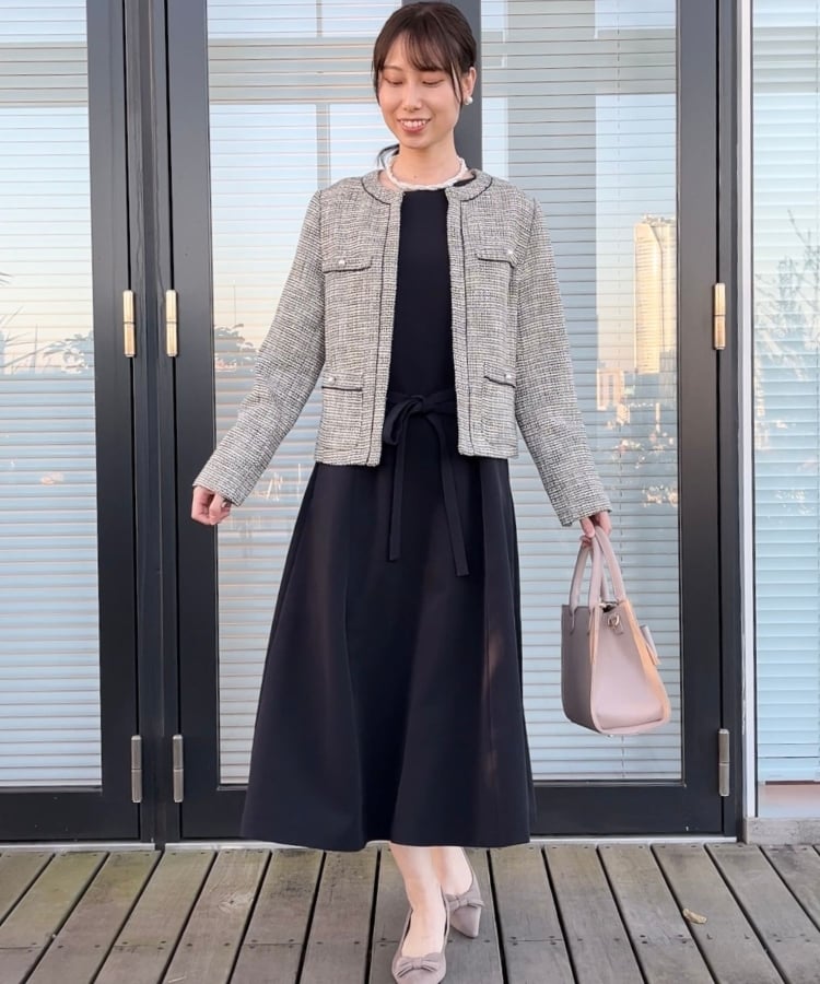 クチュールブローチ(Couture Brooch)の【セレモニーシーン/ON・OFF使える】杢ツイードノーカラージャケット26