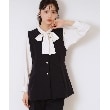 クチュールブローチ(Couture Brooch)の【セレモニーシーン/ON・OFF使える】ダブルクロスペプラムジレ ネイビー(094)