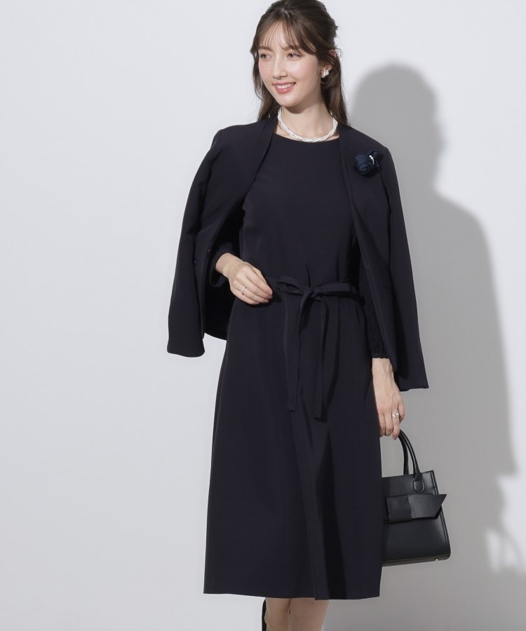 クチュールブローチ(Couture Brooch)の【セレモニーシーン・おでかけにも】袖レースAラインワンピース24