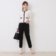 クチュールブローチ(Couture Brooch)の【スッキリ見え・美脚・通勤】リボンポイントサテストパンツ12