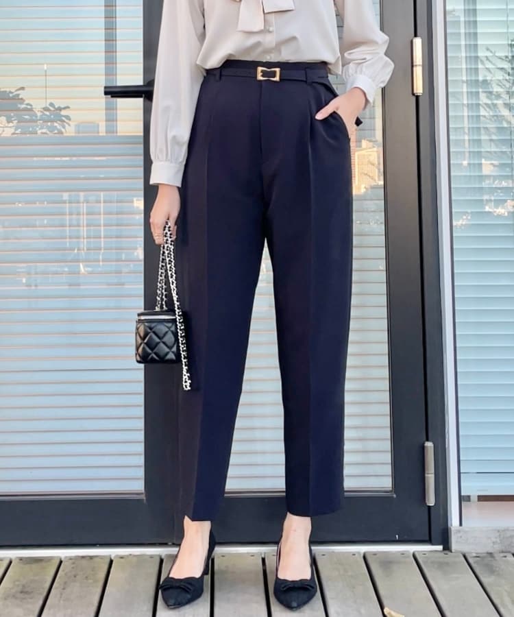 クチュールブローチ(Couture Brooch)の【セレモニーシーン/お仕事にも】ダブルクロステーパードパンツ19