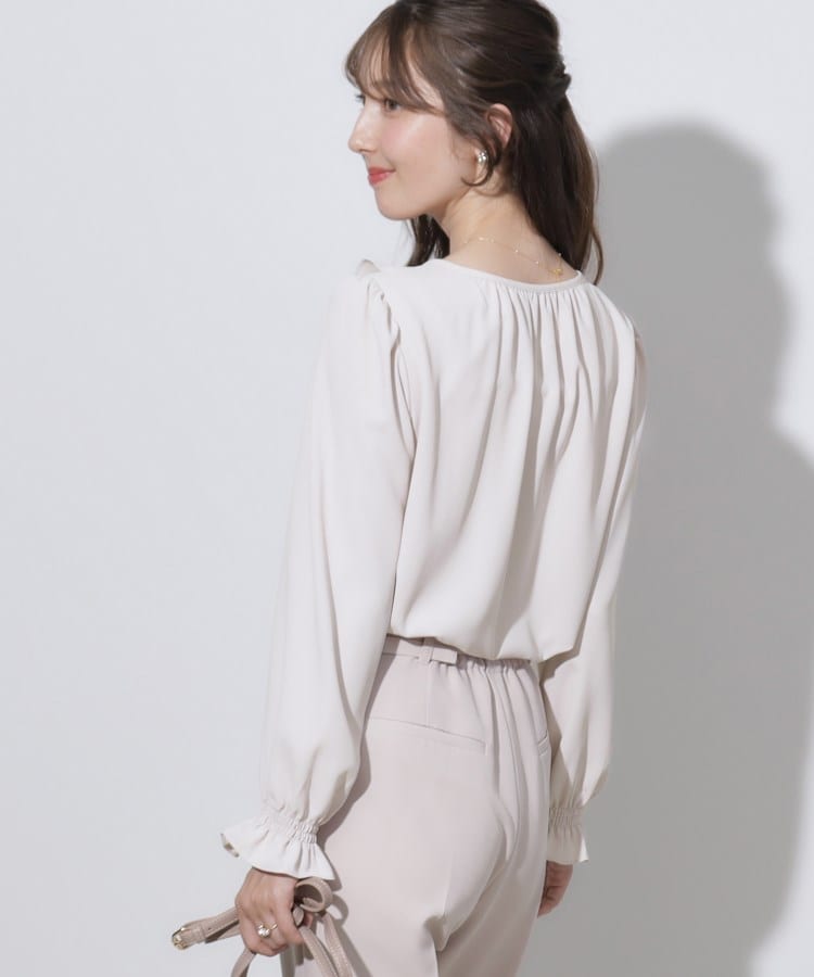 セレモニーシーン/お仕事にも】ラッフルフリルブラウス(シャツ セレモニーシーン/お仕事にも】ラッフルフリルブラウス(シャツ