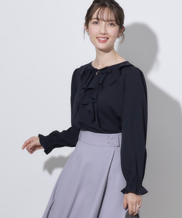セレモニーシーン/お仕事にも】ラッフルフリルブラウス(シャツ セレモニーシーン/お仕事にも】ラッフルフリルブラウス(シャツ