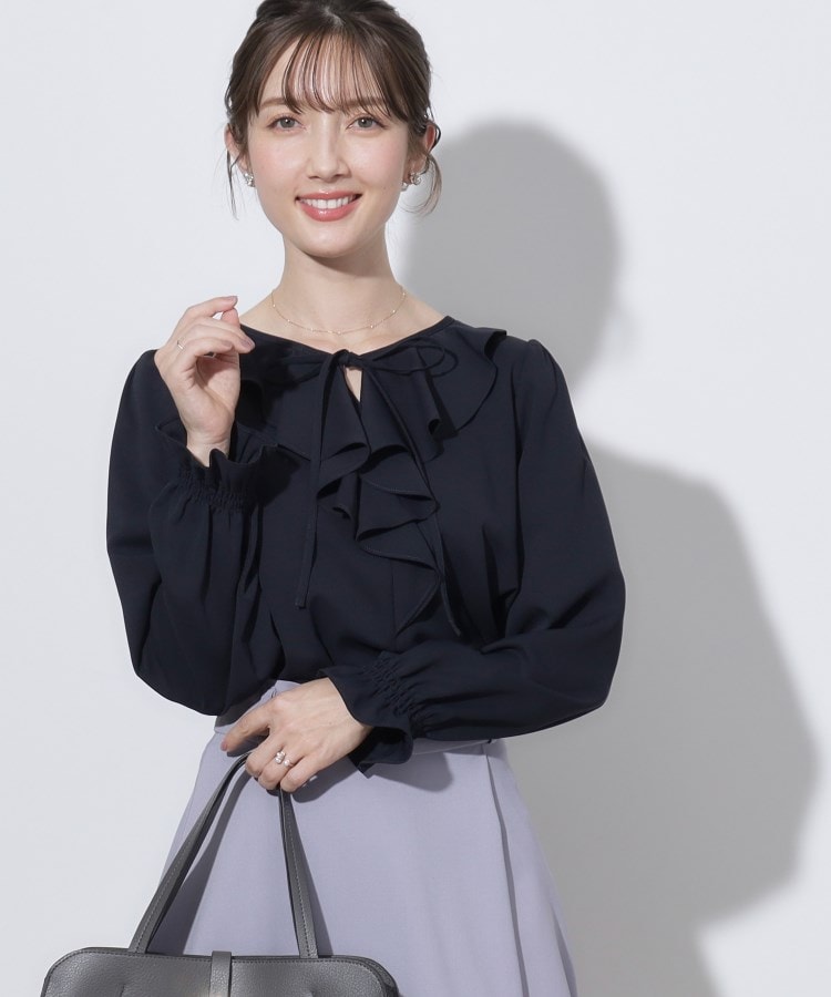 セレモニーシーン/お仕事にも】ラッフルフリルブラウス(シャツ セレモニーシーン/お仕事にも】ラッフルフリルブラウス(シャツ
