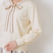 クチュールブローチ(Couture Brooch)の【レディライクな華奢見せニット】配色ラインリボンタイニット56