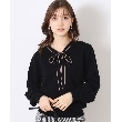 クチュールブローチ(Couture Brooch)の【レディライクな華奢見せニット】配色ラインリボンタイニット22