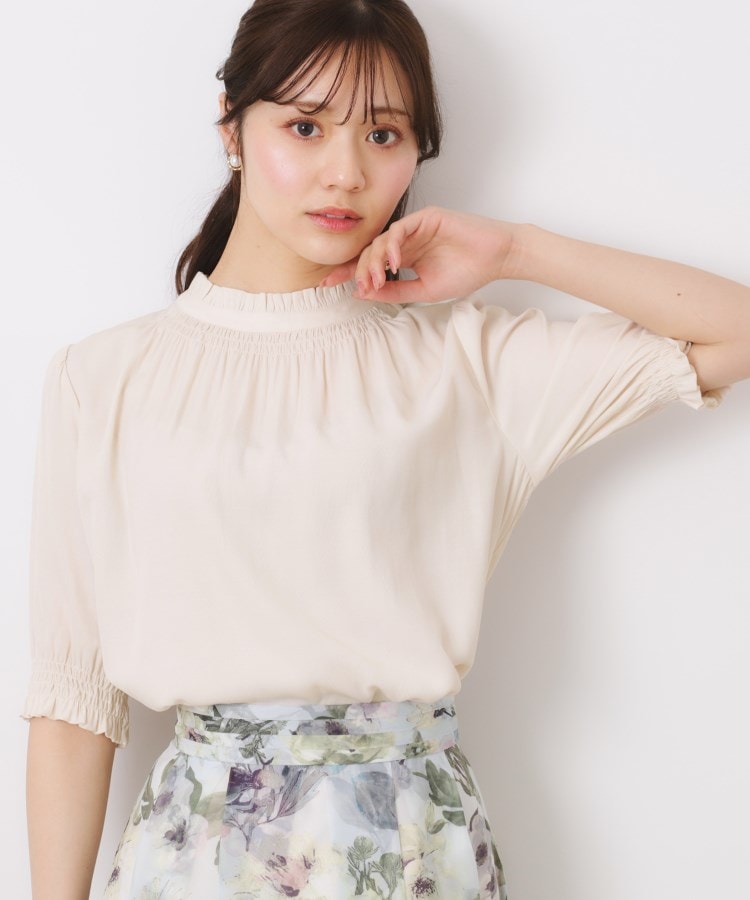 クチュールブローチ(Couture Brooch)の【SS～LLサイズ・二の腕カバー・通勤】RTピケシャーリングブラウス4