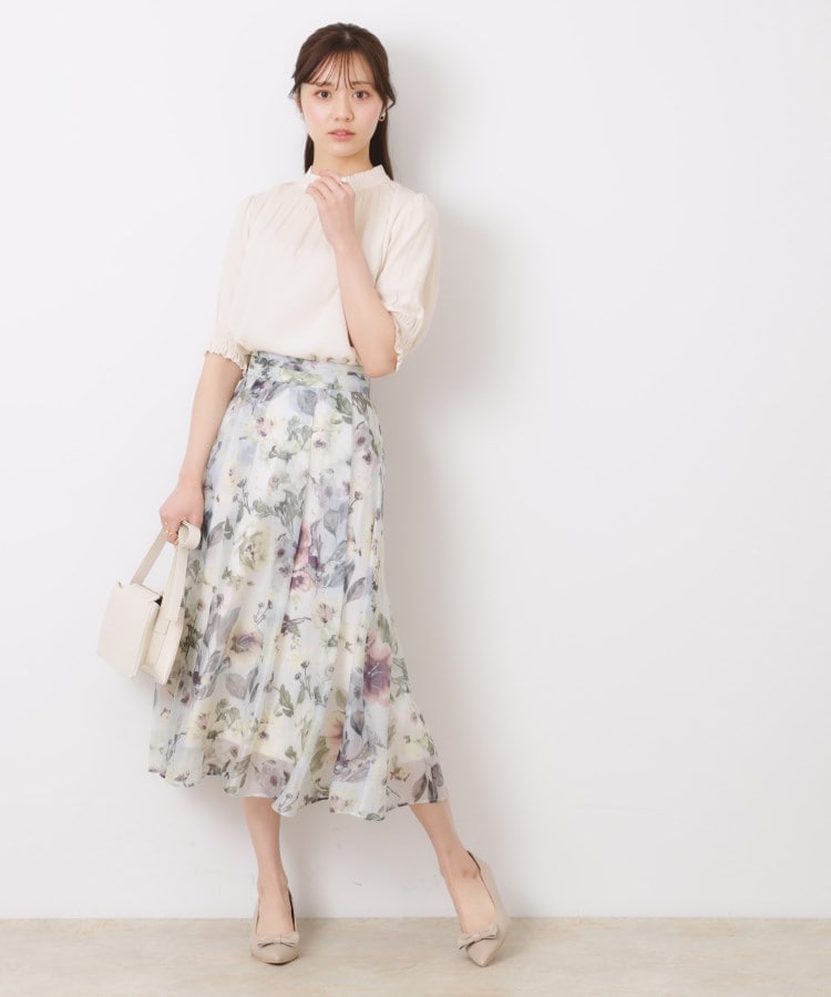 クチュールブローチ(Couture Brooch)の【SS～LLサイズ・二の腕カバー・通勤】RTピケシャーリングブラウス1