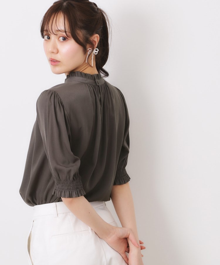 クチュールブローチ(Couture Brooch)の【SS～LLサイズ・二の腕カバー・通勤】RTピケシャーリングブラウス19