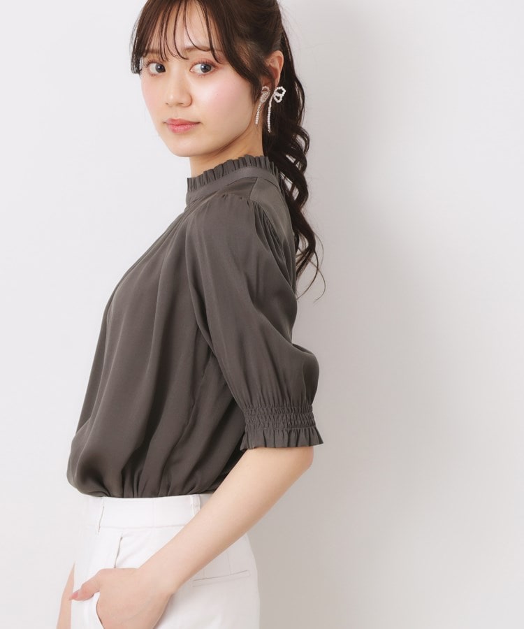 クチュールブローチ(Couture Brooch)の【SS～LLサイズ・二の腕カバー・通勤】RTピケシャーリングブラウス18