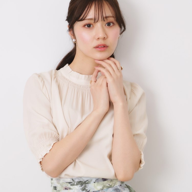 クチュールブローチ(Couture Brooch)の【SS～LLサイズ・二の腕カバー・通勤】RTピケシャーリングブラウス シャツ・ブラウス
