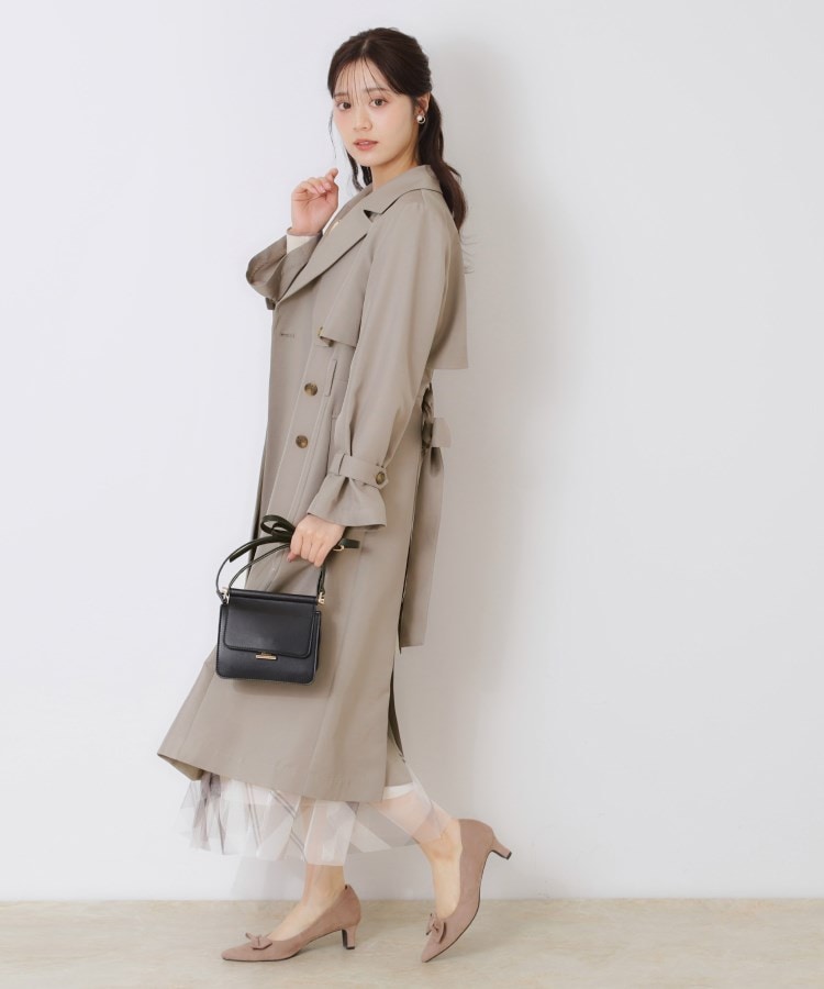 小川彰子さん監修 はっ水 3WAYダブルトレンチコート ベージュ