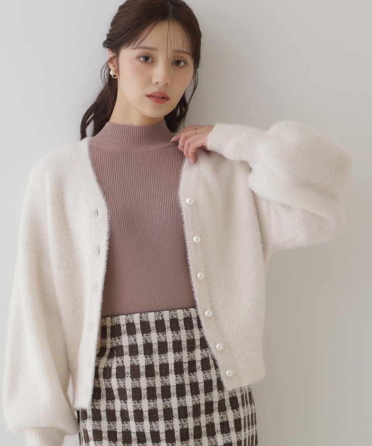 クチュールブローチ(Couture Brooch)の【春めく・ふわふわ】短毛フェザーカーディトップス12