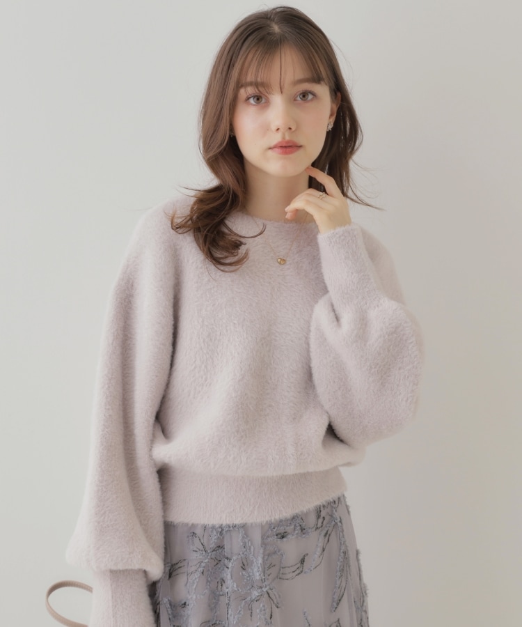 クチュールブローチ(Couture Brooch)の【春めく・ふわふわ】短毛フェザーカーディトップス25