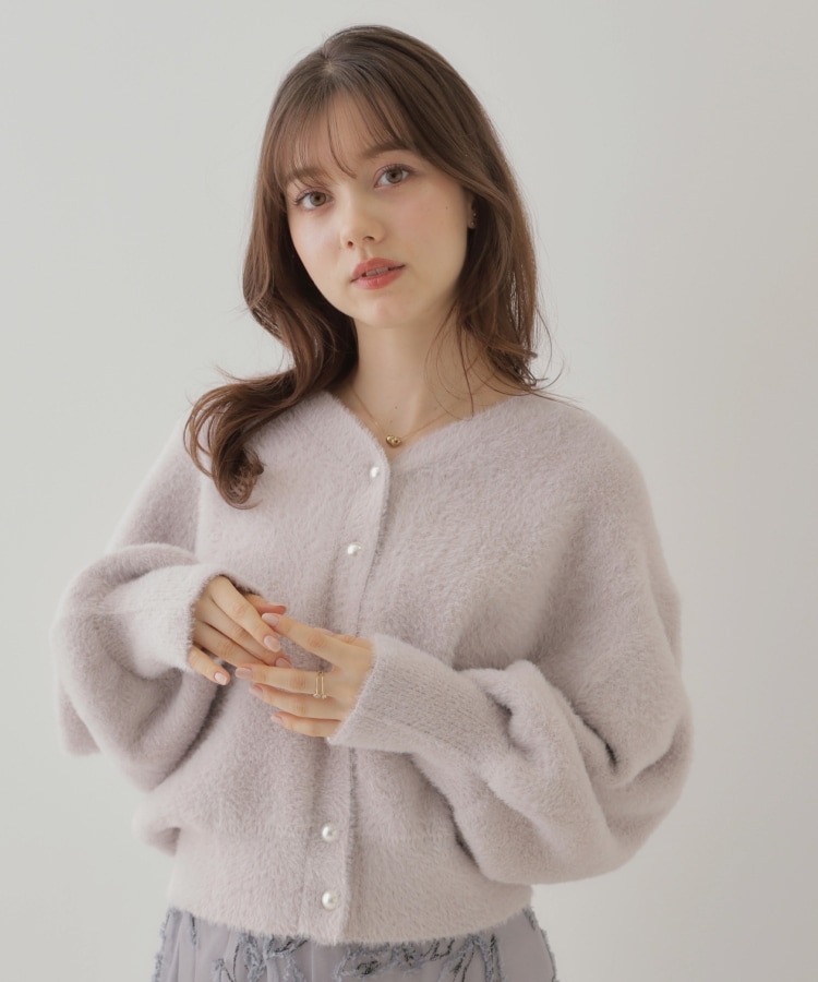 クチュールブローチ(Couture Brooch)の【春めく・ふわふわ】短毛フェザーカーディトップス27