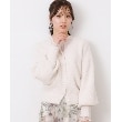 クチュールブローチ(Couture Brooch)の【春めく・ふわふわ】短毛フェザーカーディトップス アイボリー(004)