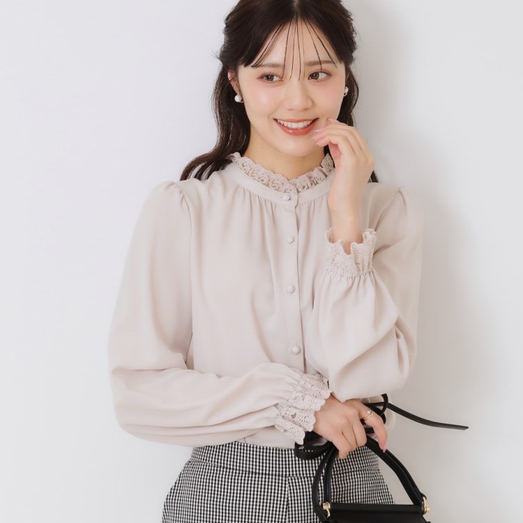 クチュールブローチ(Couture Brooch)の【ほろ甘・大人カワイイ】エンブロレース2WAYブラウス シャツ・ブラウス