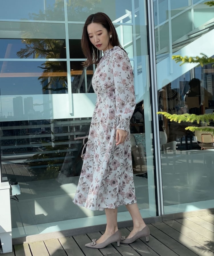 クチュールブローチ(Couture Brooch)の【大人フェミニン・一枚で着映える】Springフラワーシャーリングワンピ27