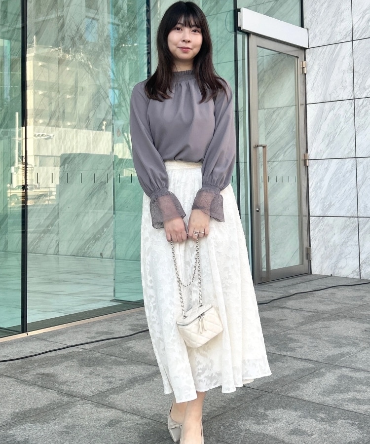 大人可愛い・通勤】レースキャンディーシャーリングチュニック 大人可愛い・通勤】レースキャンディーシャーリングチュニック