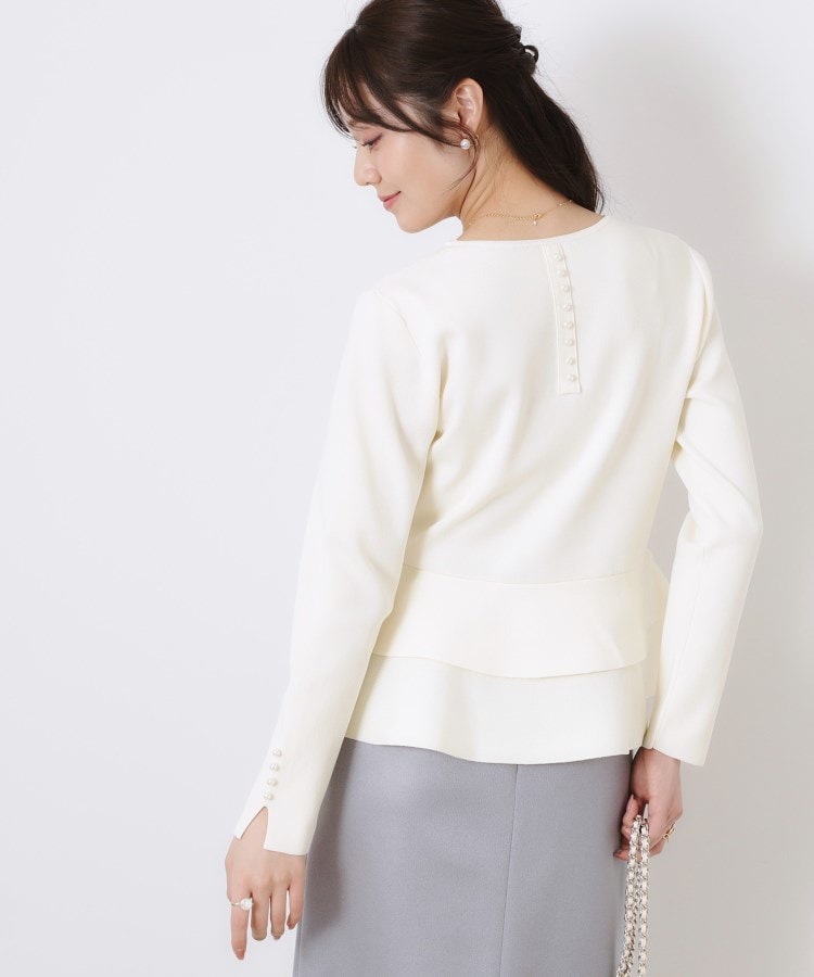 クチュールブローチ(Couture Brooch)の【大人可愛い・通勤】バックパール調ペプラムニット7