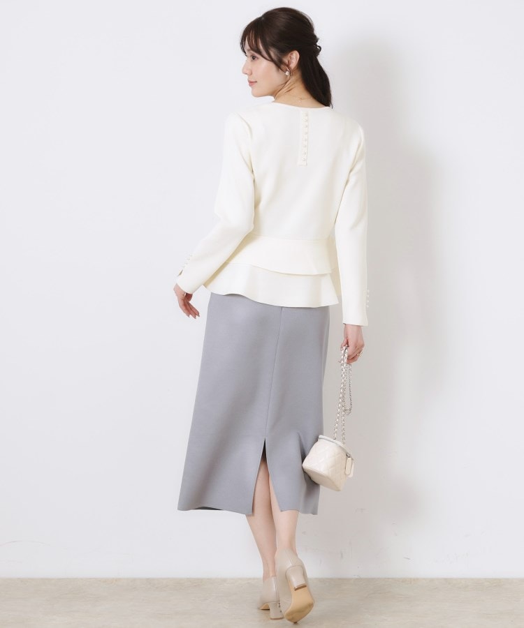 クチュールブローチ(Couture Brooch)の【大人可愛い・通勤】バックパール調ペプラムニット3