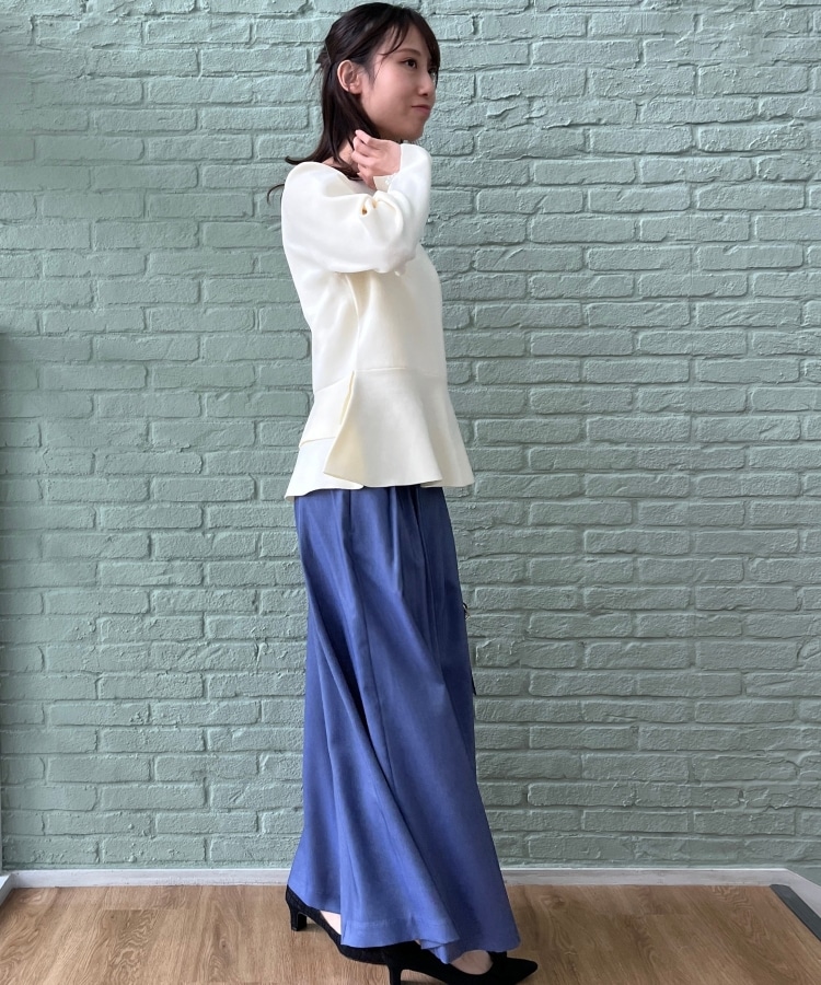 クチュールブローチ(Couture Brooch)の【大人可愛い・通勤】バックパール調ペプラムニット9