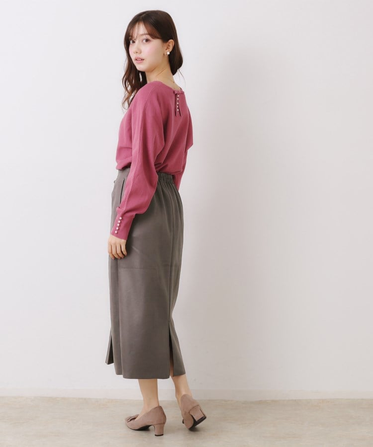 クチュールブローチ(Couture Brooch)の【体のラインを拾いにくい・お仕事にも】マシュマロスエード調タイト4