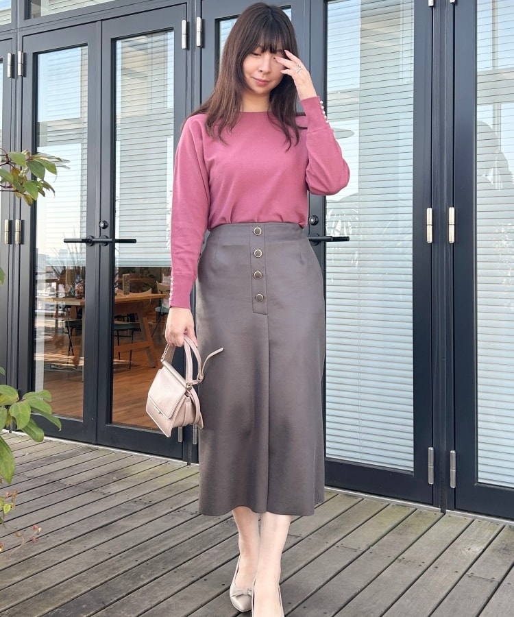 クチュールブローチ(Couture Brooch)の【体のラインを拾いにくい・お仕事にも】マシュマロスエード調タイト8