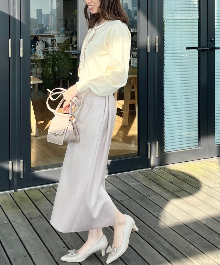 クチュールブローチ(Couture Brooch)の【体のラインを拾いにくい・お仕事にも】マシュマロスエード調タイト32