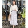 クチュールブローチ(Couture Brooch)の【春の華やぎ無地見えスカート】カットジャカードフラワースカート33